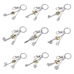 11 Styles Kingdom Hearts Cartoon Anime Alloy Necklace/Keychain