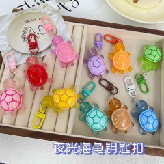 10 Styles Luminous Turtle Anime Resin Crafts Figure dDoll Keychain