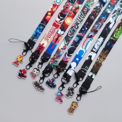 43 Styles Marvel Comics Spider Man Batman Cartoon Anime Phone Strap Lanyard