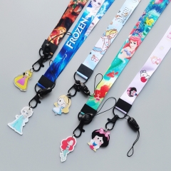 5 Styles Frozen Cartoon Anime Phone Strap Lanyard