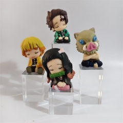 4PCS/SET 6CM Demon Slayer: Kimetsu no Yaiba Cartoon Anime PVC Figures