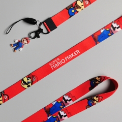 2 Styles Super Mario Bro Cartoon Anime Phone Strap Lanyard