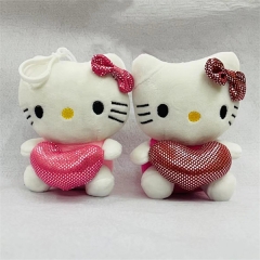 24pcs/set 10cm Hello Kitty Cartoon Anime Plush Toy Pendant