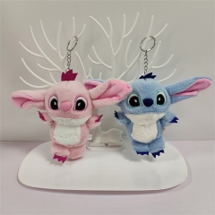 2pcs/set 12cm Lilo & Stitch Cartoon Anime Plush Toy Pendant