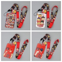 4 Styles Slam Dunk Cartoon Anime Phone Strap Lanyard Card Holder Bag