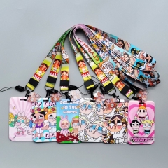 6 Styles Crying baby Cartoon Anime Phone Strap Lanyard Card Holder Bag