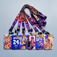 6 Styles kobe Bryant Cartoon Anime Phone Strap Lanyard Card Holder Bag