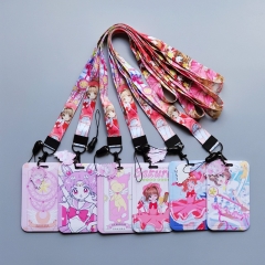 6 Styles Card Captor Sakura Cartoon Anime Phone Strap Lanyard Card Holder Bag