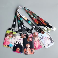 5 Styles Spirited Away My Neighbor Totoro Cartoon Anime Phone Strap Lanyard Card Holder Bag