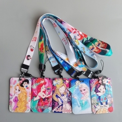 17 Styles The Little Mermaid Cartoon Anime Phone Strap Lanyard Card Holder Bag