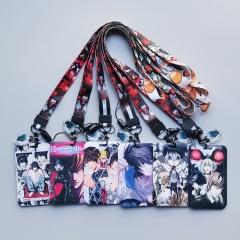 6 Styles Death Note Cartoon Anime Phone Strap Lanyard Card Holder Bag