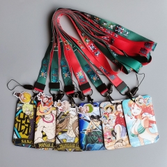 31 Styles One Piece Cartoon Anime Phone Strap Lanyard Card Holder Bag