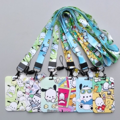 6 Styles Sanrio Pochacco Cartoon Anime Phone Strap Lanyard Card Holder Bag