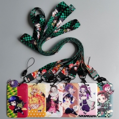 21 Styles Demon Slayer: Kimetsu no Yaiba Cartoon Anime Phone Strap Lanyard Card Holder Bag