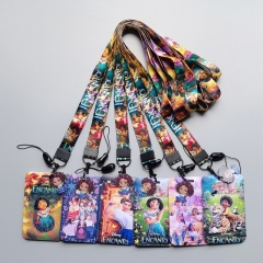 6 Styles Encanto Cartoon Anime Phone Strap Lanyard Card Holder Bag