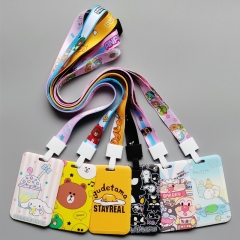 7 Styles Sanrio Cinnamoroll Cartoon Anime Phone Strap Lanyard Card Holder Bag