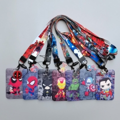 13 Styles Marvel Comics Cartoon Anime Phone Strap Lanyard Card Holder Bag