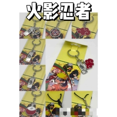 6 Styles Naruto Cartoon Anime Alloy Keychain