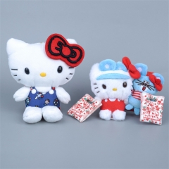 12CM 2 Styles Hello Kitty Cartoon Anime Plush Toy Pendant Keychain