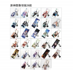 34 Styles Genshin Impact Cartoon Anime Alloy Necklace