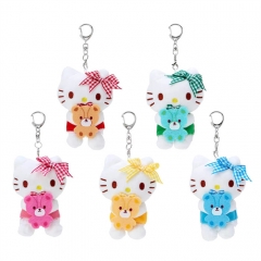 10CM 5 Styles Hello Kitty Cartoon Anime Plush Toy Pendant Keychain