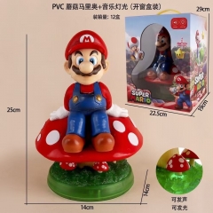 ( With Light) 25cm Super Mario Bro Cartoon Anime PVC Figure