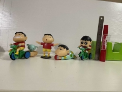 4pcs/set 6.5-10CM Crayon Shin-chan Cartoon Anime PVC Figure