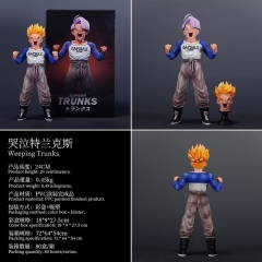 24cm Dragon Ball Z Super Saiyan Luminous Trunks Two Heads Cartoon Anime PVC Figure