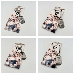 4 Styles K-POP EXO Seventeen Cartoon Anime Necklace/Keychain