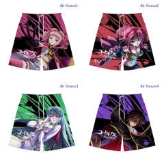 5 Styles Code Geass Cosplay Color Printing Anime Pants Shorts