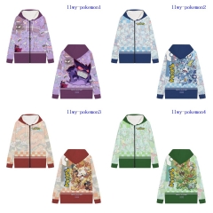 5 Styles Pokemon Cartoon Hooded Anime Zipper Hoodie