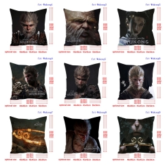 2 Sizes 9 Styles Black Myth：Wukong Cartoon Square Anime Pillow Case