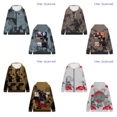 5 Styles Jujutsu Kaisen Cartoon Hooded Anime Zipper Hoodie