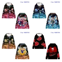 5 Styles Naruto Cartoon Hooded Anime Zipper Hoodie