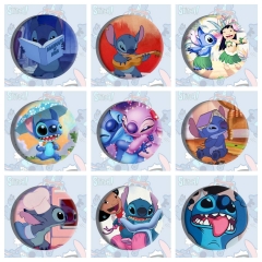 33 Styles Lilo & Stitch Cartoon Anime Tinplate Badge Pin Brooch