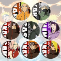 8PCS/SET 58mm Naruto Cartoon Anime Tinplate Pin Brooch