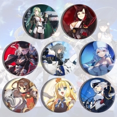 8PCS/SET 58mm 2 Styles Azur Lane Cartoon Anime Tinplate Pin Brooch