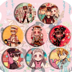 8PCS/SET 58mm 2 Styles Toilet-Bound Hanako-kun Cartoon Anime Tinplate Pin Brooch