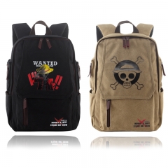 2 Styles One Piece Cartoon Anime Canvas Backpack Bag