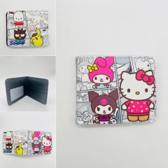 Sanrio Hello Kitty Cartoon Coin Purse Anime Short Wallet