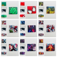 13 Styles Marvel Comics The Hulk Spider Man Deadpool Cartoon Coin Purse Anime Short Wallet