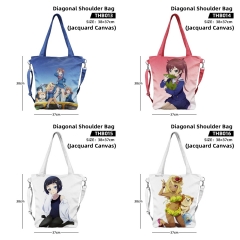 38*37cm 5 Styles Train to the End of the World Cartoon Anime jacquard Canvas Crossbody Bag