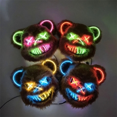 17 Styles Halloween Bear Party LED Light Anime Mask