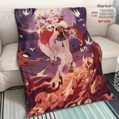 3 Sizes Shanhai Mirror Flower Cartoon One Side Anime Flano Flannel Blanket Quilt