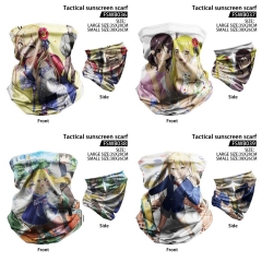 5 Styles A Salad Bowl of Eccentrics Cartoon Anime Tactical Sunscreen Scarf