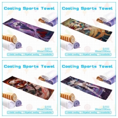 30*100cm 5 Styles Genshin Impact Cosplay Color Printing Anime Cooling Sports Towel