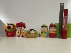 5PCS/SET 5-8CM Crayon Shin-chan Cartoon Anime PVC Figure