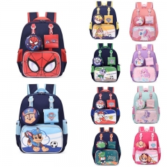 18 Styles Paw Patrol Snow Slide Ultraman Kuromi Sanrio Capacity For Student Cartoon Customized Anime Backpack Bag