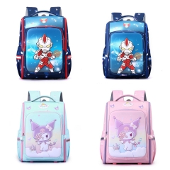 6 Styles Sanrio Kuromi Ultraman Capacity For Student Cartoon Customized Anime Backpack Bag