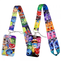 4 Styles Inside Out Cartoon Pattern Phone Strap Lanyard Anime Card Holder Bag